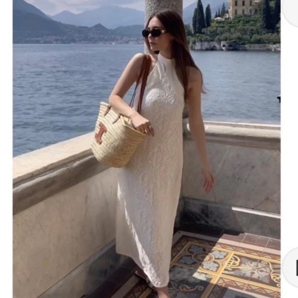 Zara knit jacquard dress